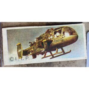 Vintage I.T.P. Japanese Trading Card With Helicopter Illustration